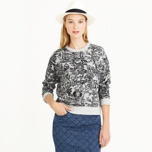 J.Crew 2pc set french toile print sweatshirt + sweatpant